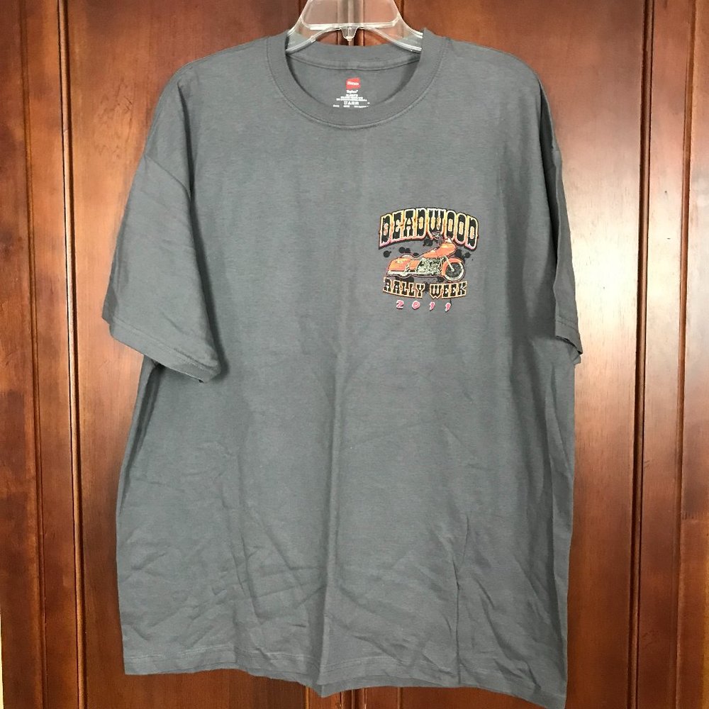 Hanes Deadwood South Dakota Gray Short Sleeves T-shirt XL